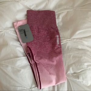 Gymshark Ombré Seamless Leggings—Chalk Pink/Beet.